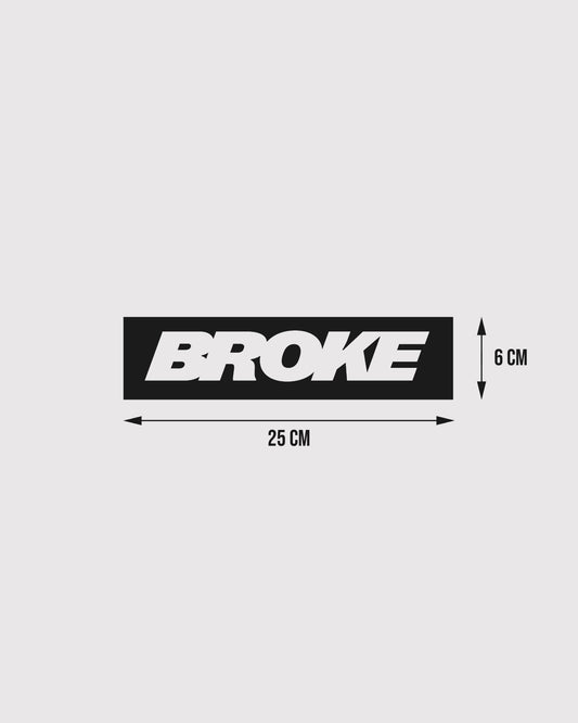 Broke Car Vinyl Decal